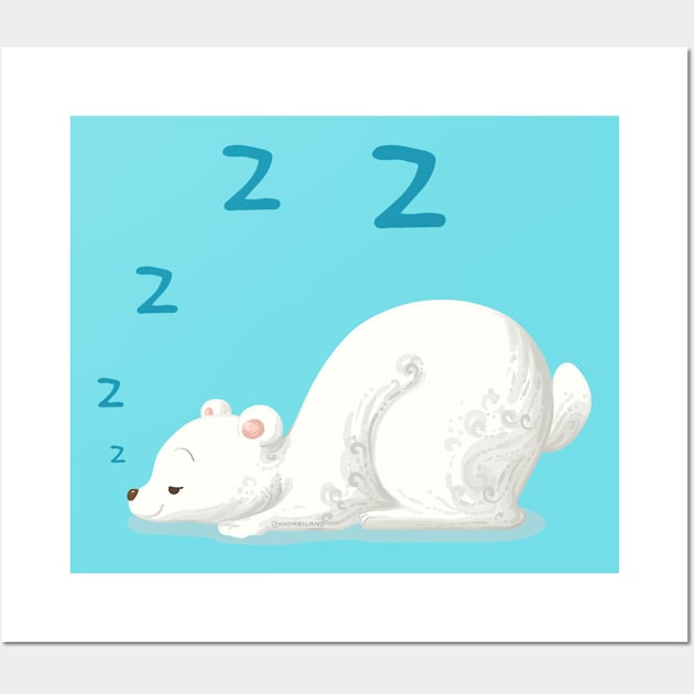 Sleeping Polar Bear Wall Art by Khotekmei